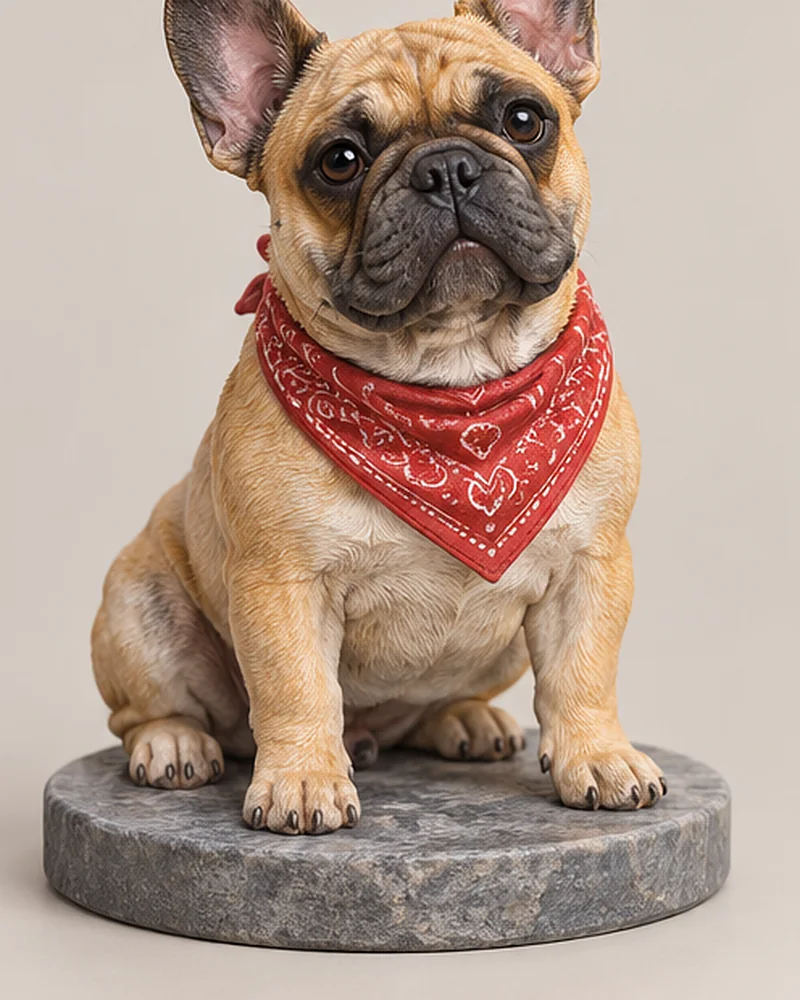 French bulldog in a red bandana