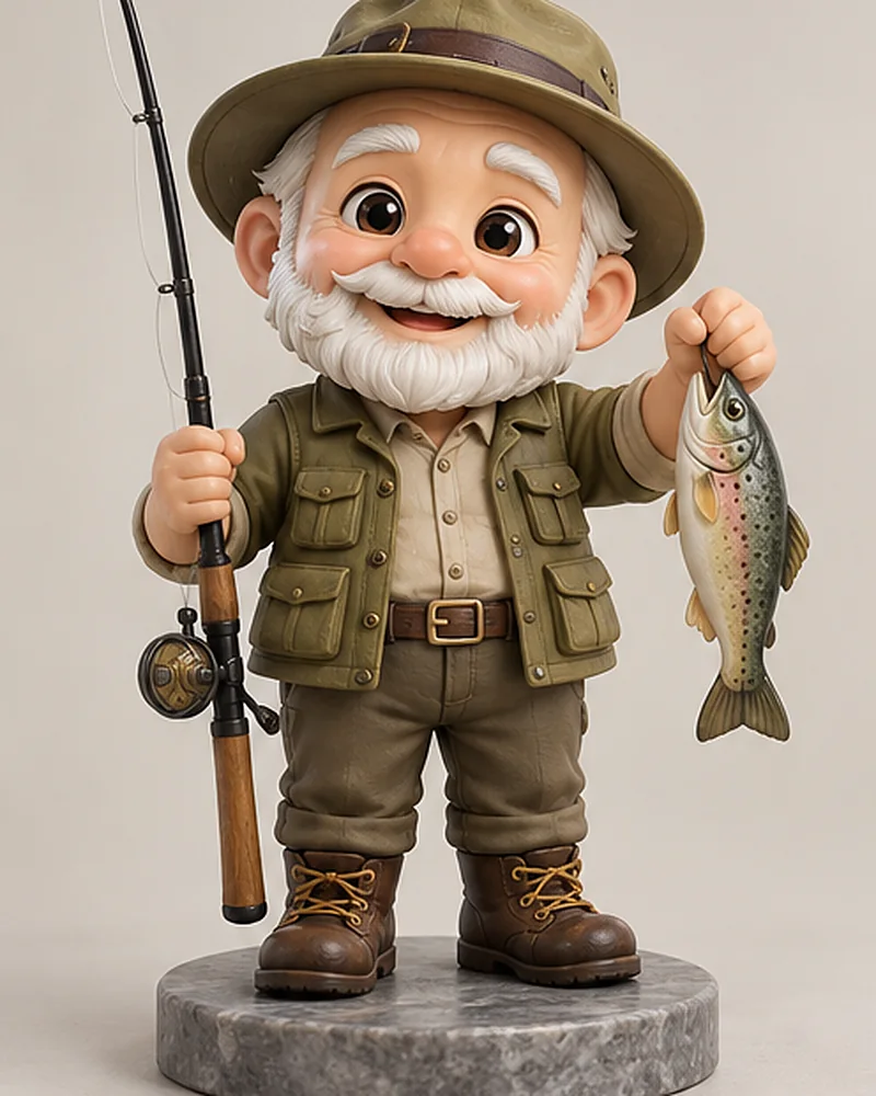 Grandpa with his fishing rod