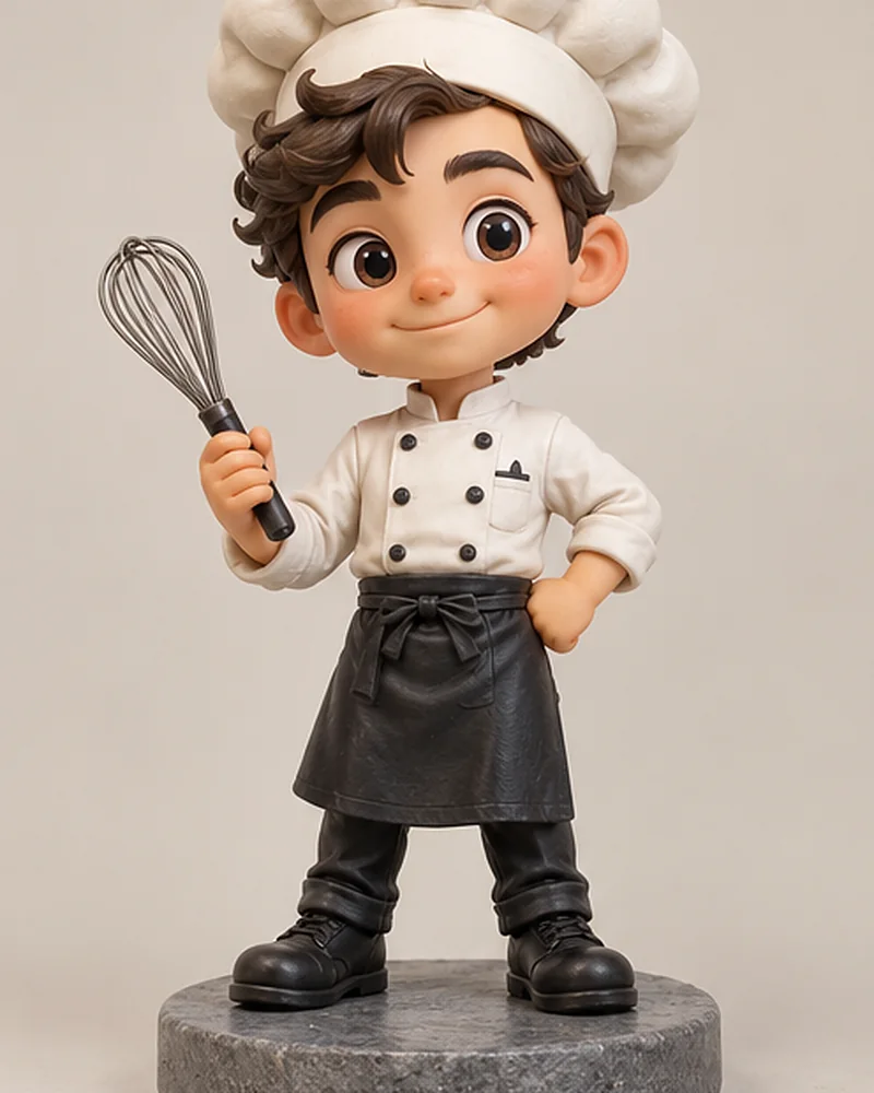 Chef with a whisk