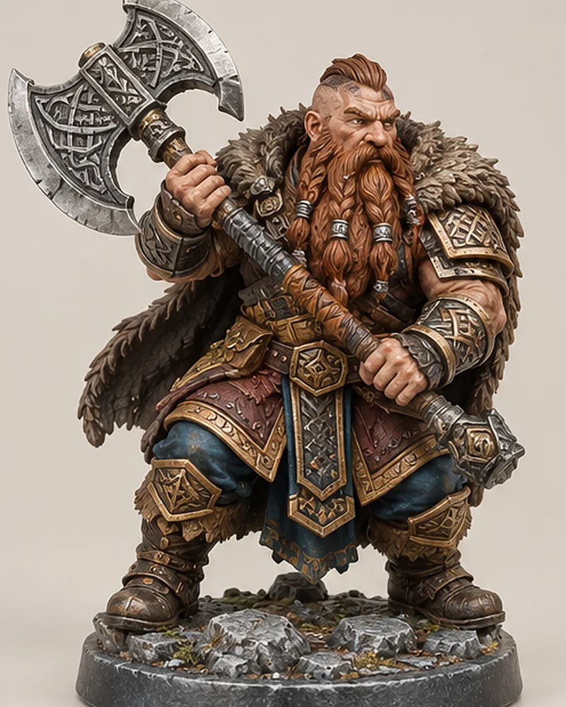 Dwarf warrior with an axe