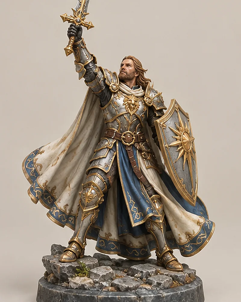 Paladin with a glowing sword