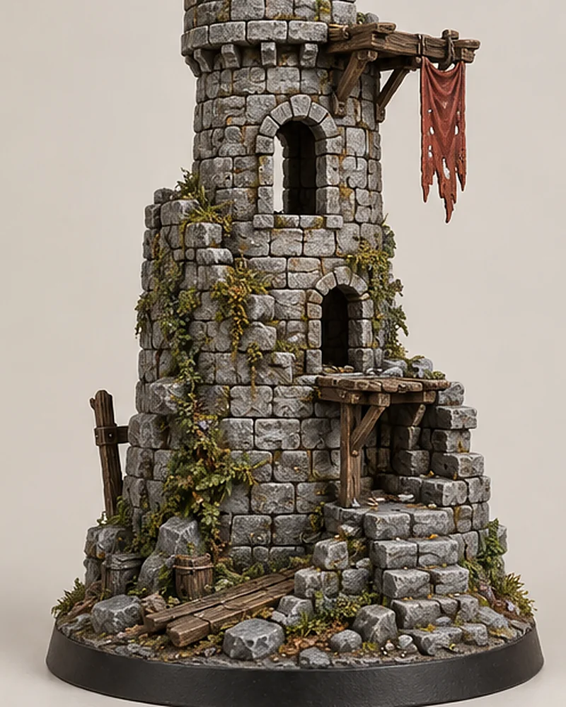 Ruined watchtower terrain
