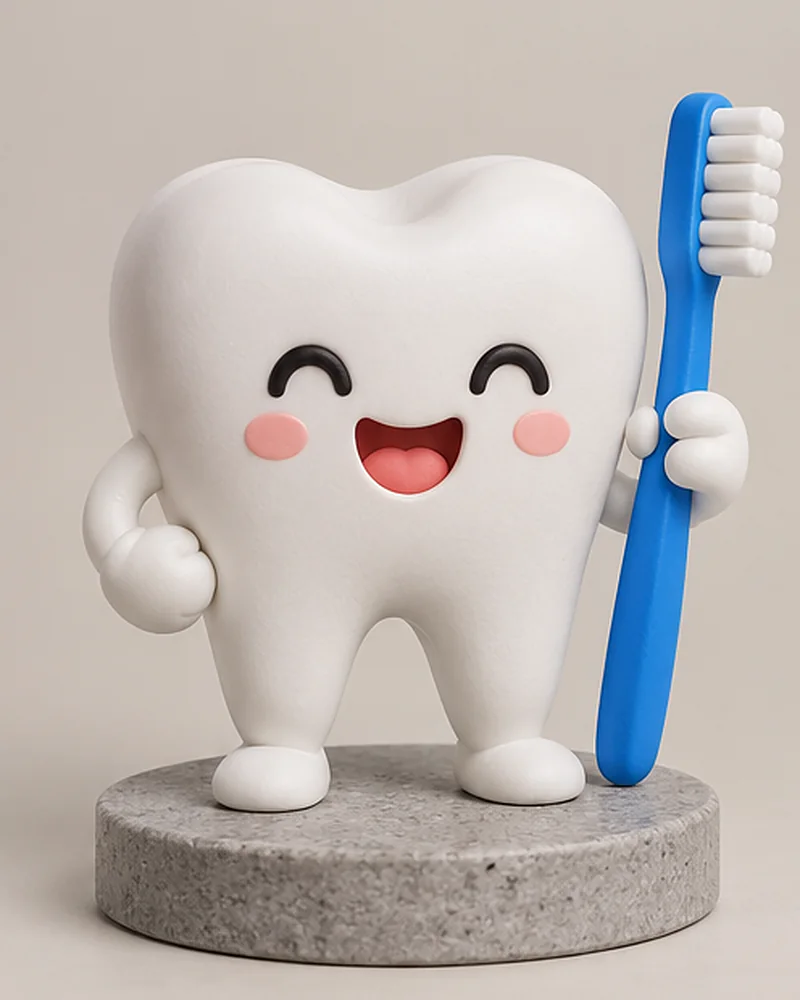 Smiling tooth mascot