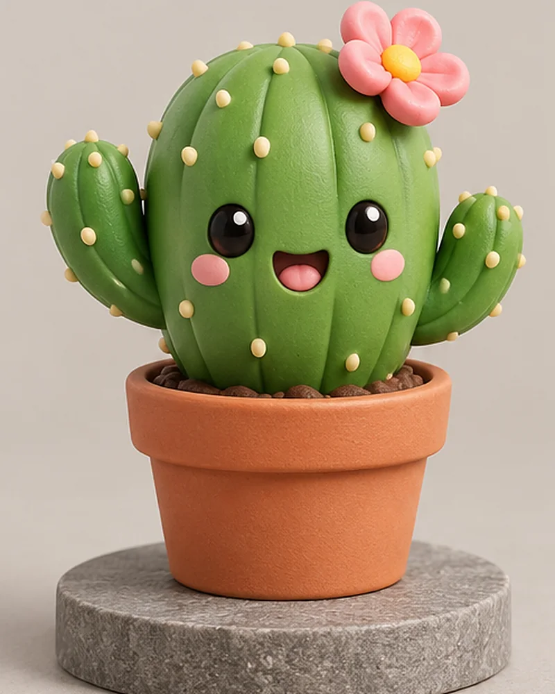 Cactus plant-shop mascot