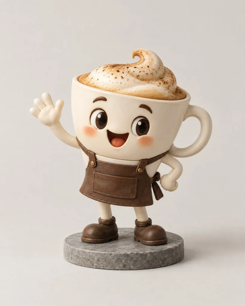 Coffee cup mascot